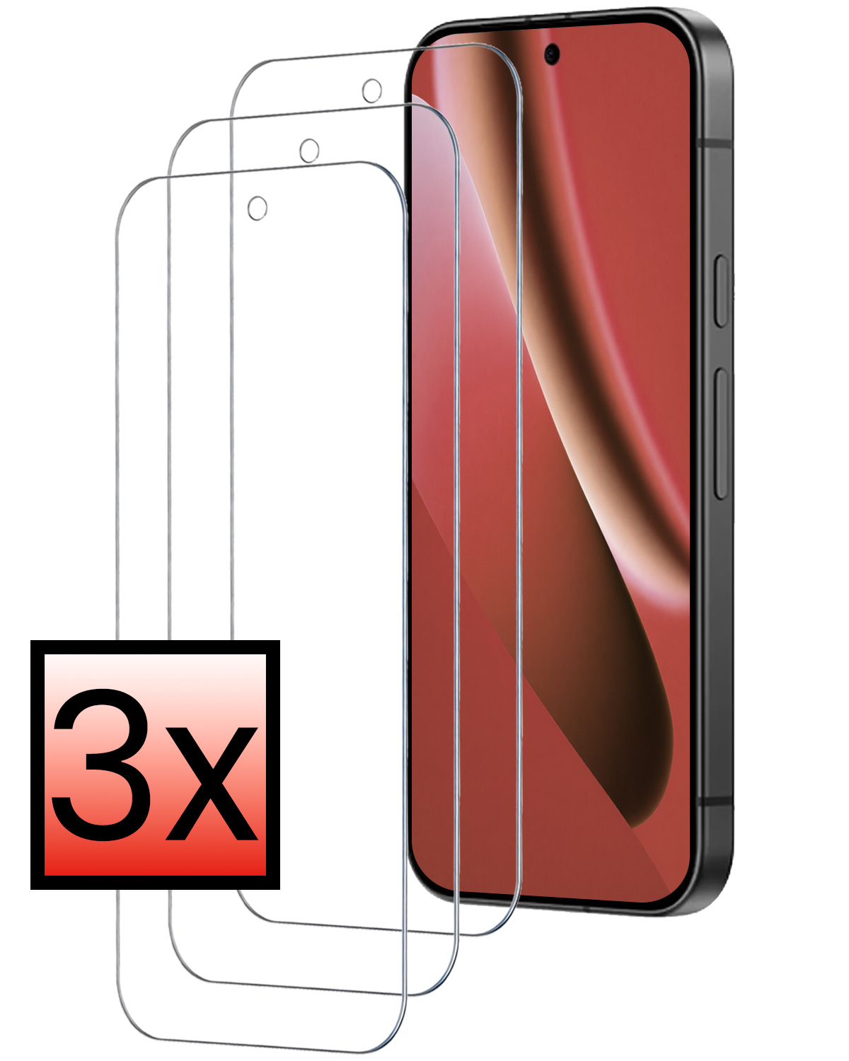 NoXx NoXx Google Pixel 10a Screenprotector Glas - 3 PACK