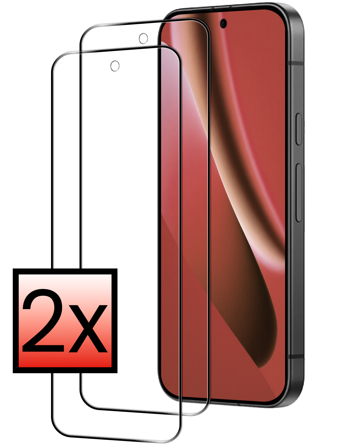 NoXx NoXx Google Pixel 10a Screenprotector Glas Full Cover - 2 PACK