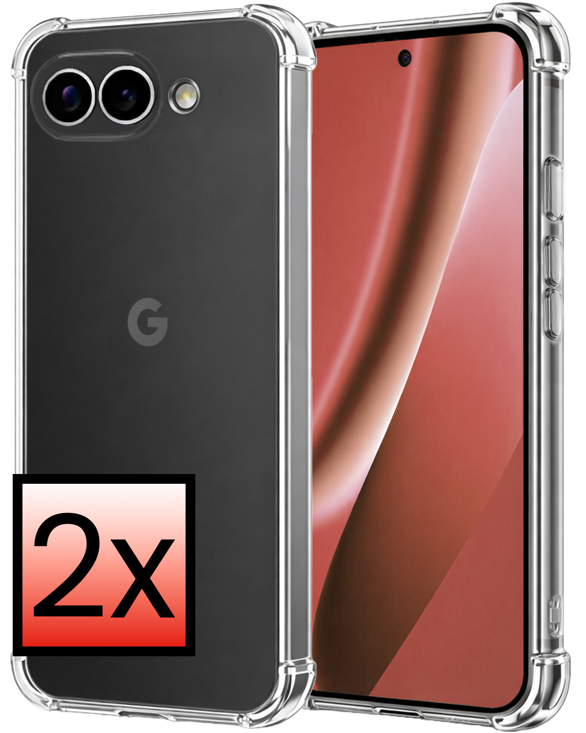 NoXx NoXx Google Pixel 10a Hoesje Shockproof - Transparant - 2 PACK