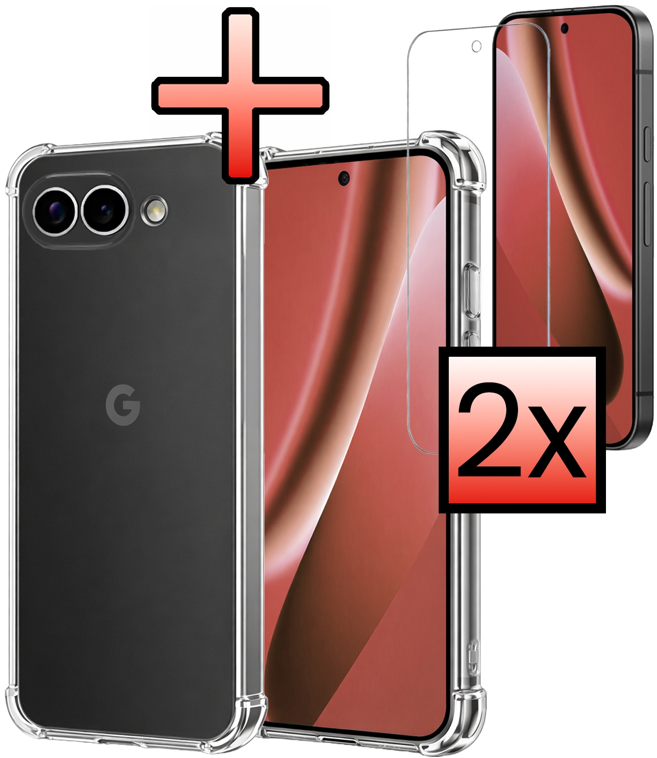 NoXx NoXx Google Pixel 10a Hoesje Shockproof Met 2x Screenprotector