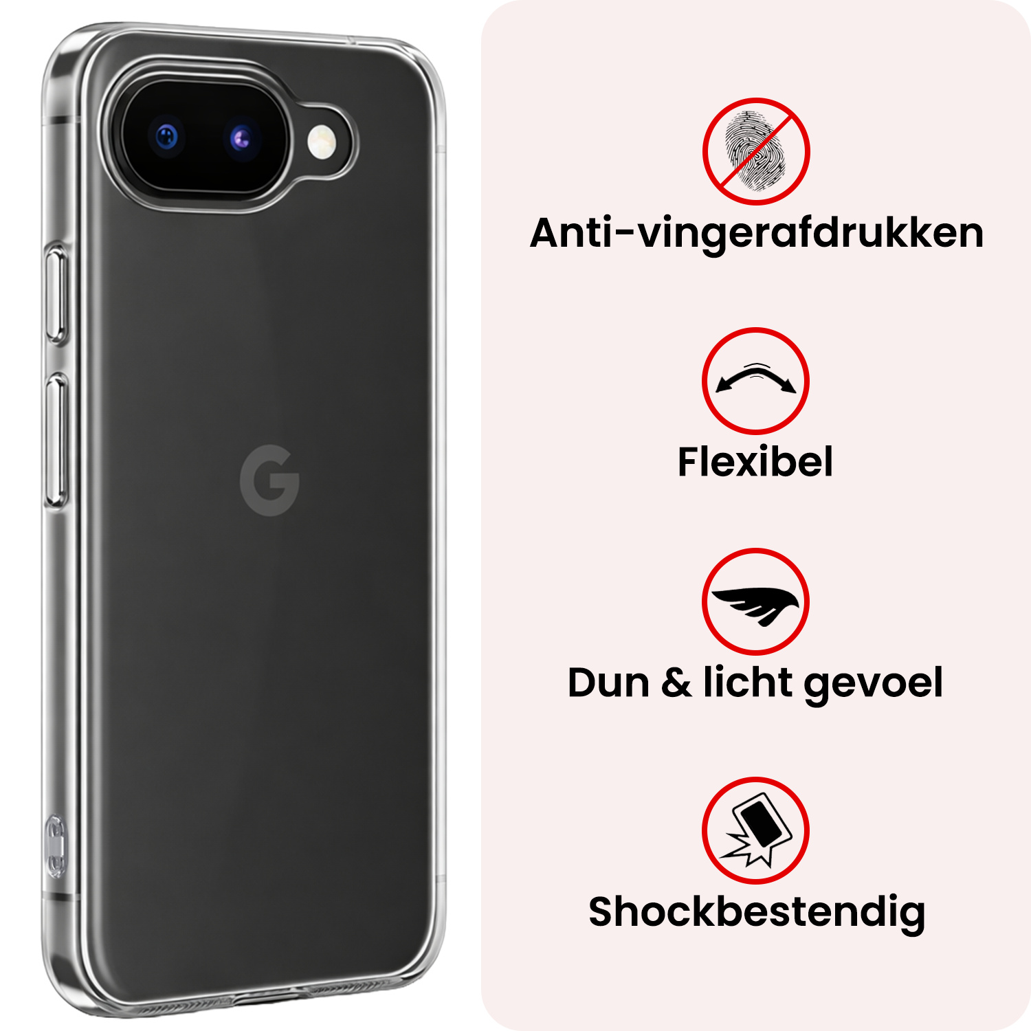 NoXx NoXx Google Pixel 10a Hoesje Siliconen - Transparant