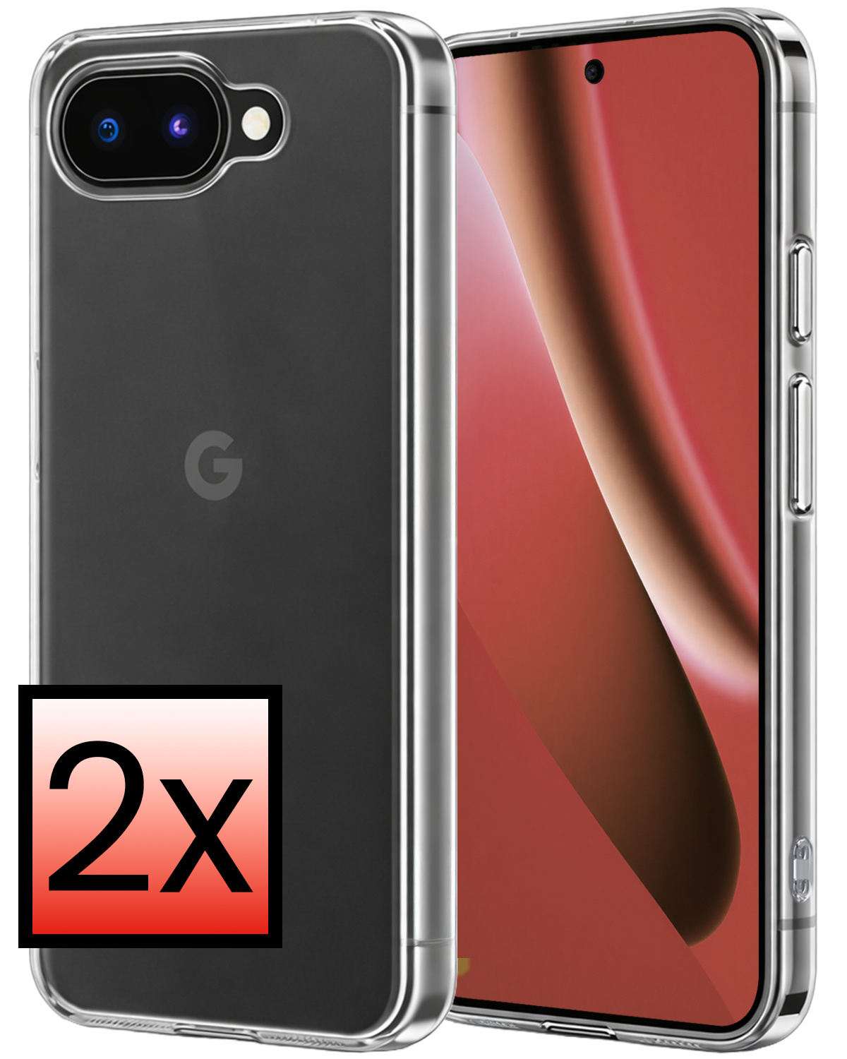 NoXx NoXx Google Pixel 10a Hoesje Siliconen - Transparant - 2 PACK