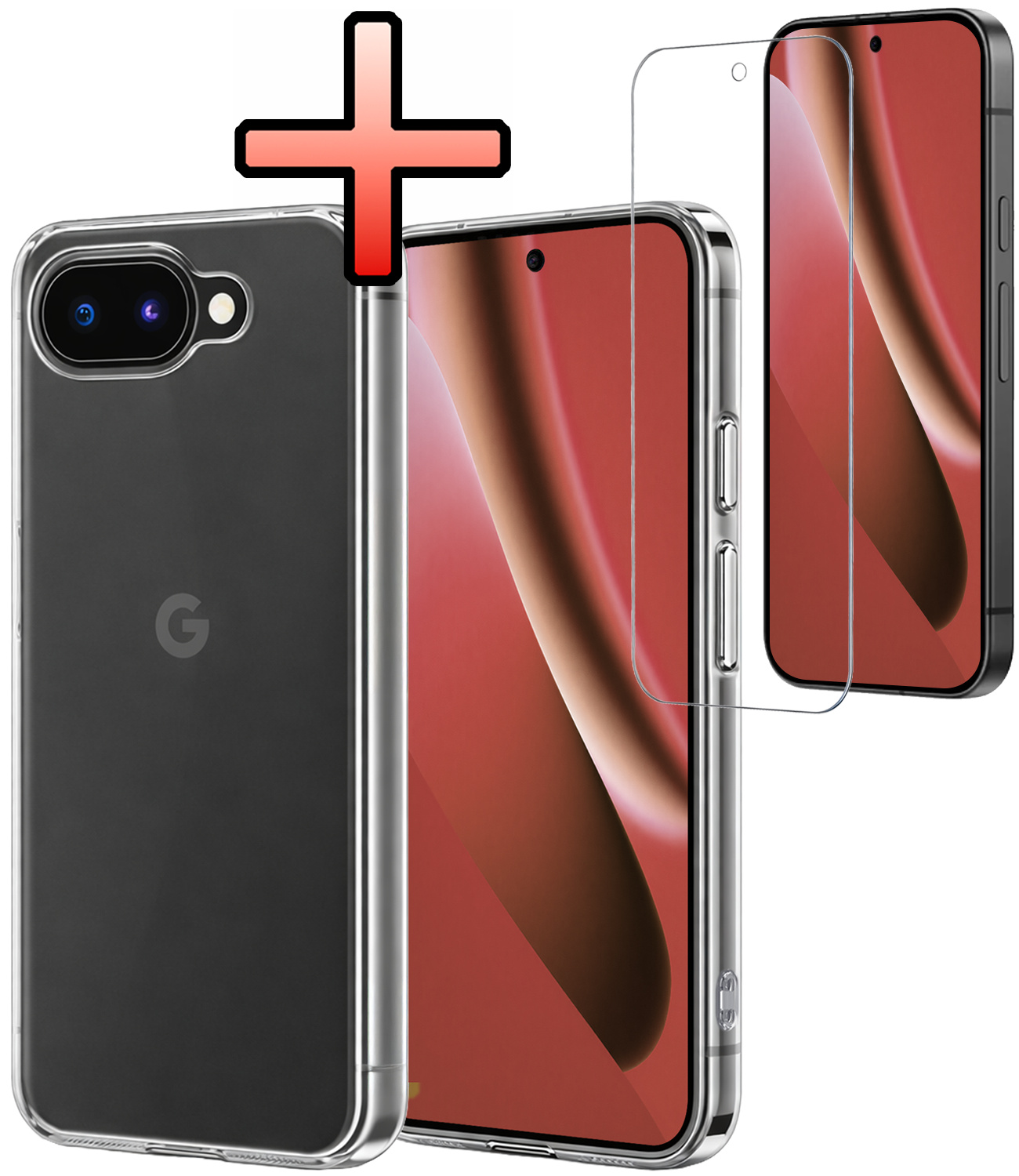 NoXx NoXx Google Pixel 10a Hoesje Siliconen Met Screenprotector - Transparant