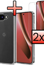 NoXx NoXx Google Pixel 10a Hoesje Siliconen Met 2x Screenprotector - Transparant