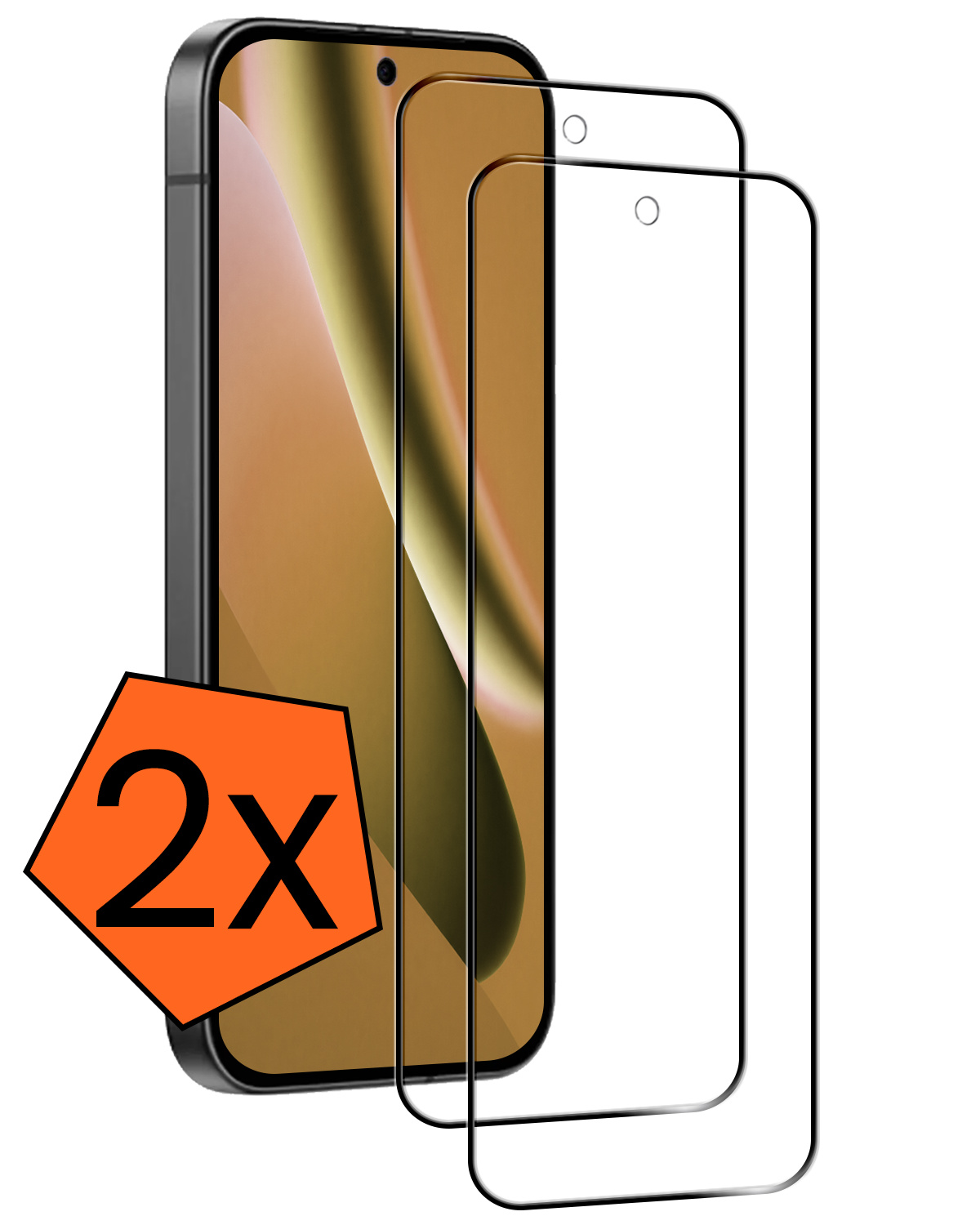 Nomfy Nomfy Google Pixel 10a Screenprotector Glas Full Cover - 2 PACK