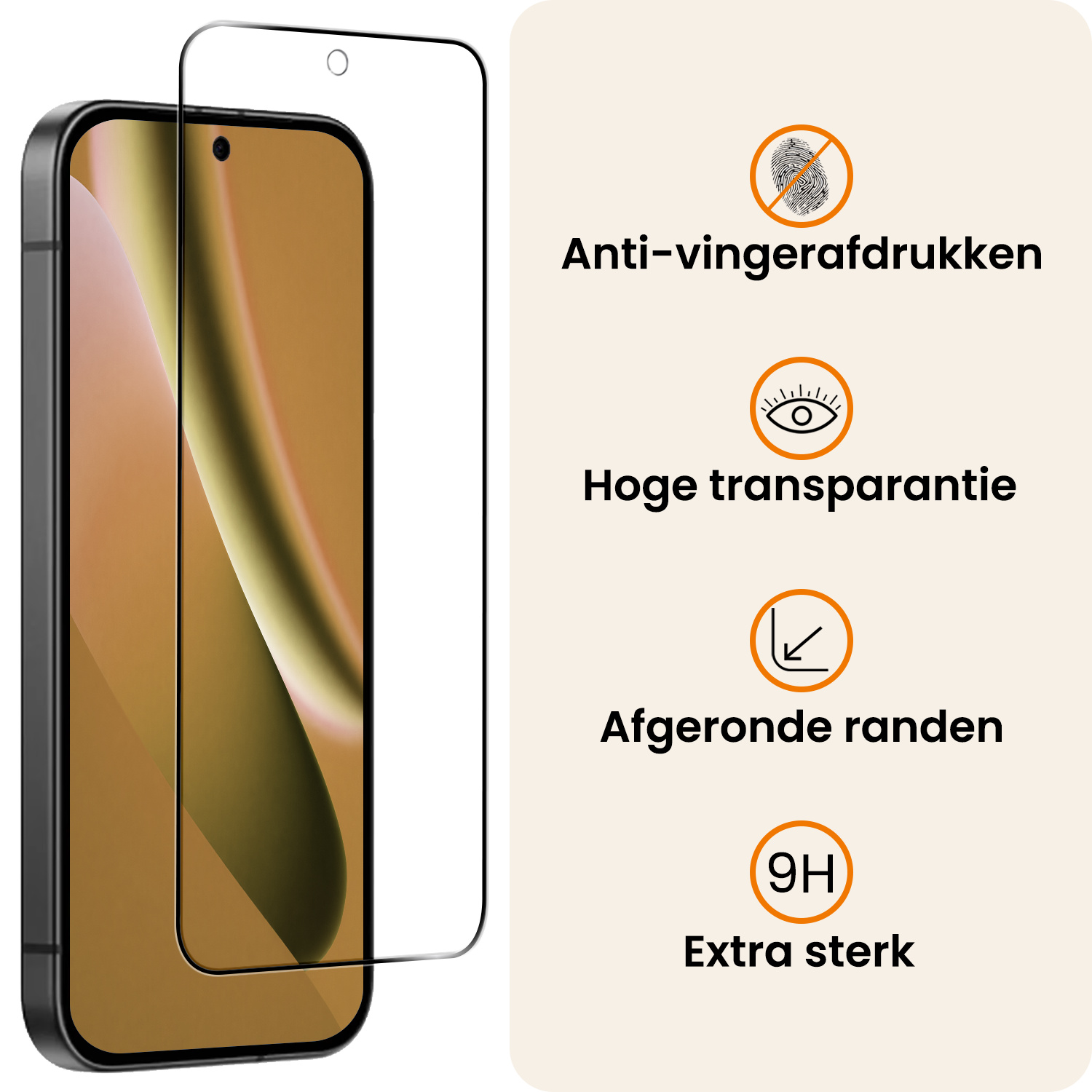 Nomfy Nomfy Google Pixel 10a Screenprotector Glas Full Cover - 3 PACK