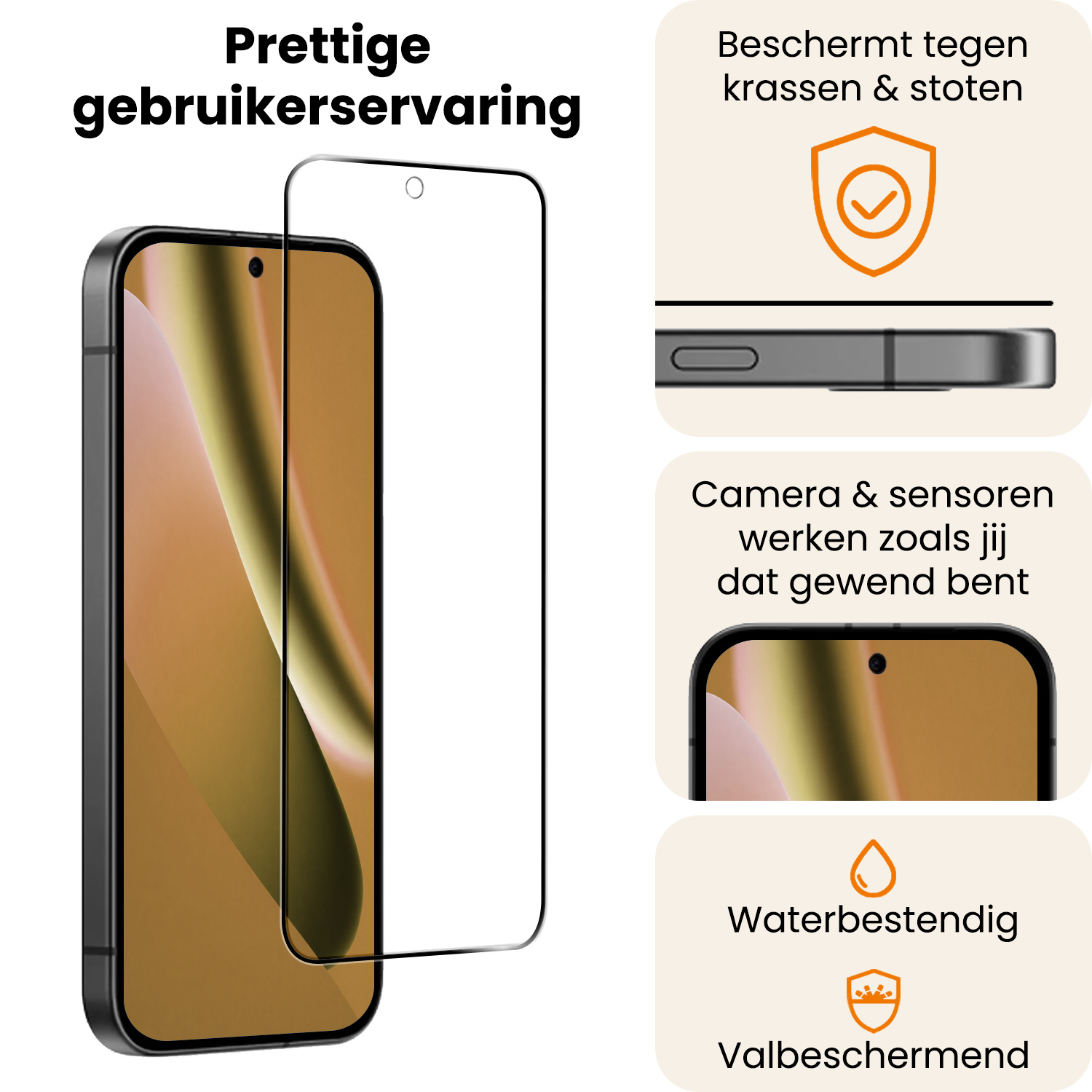 Nomfy Nomfy Google Pixel 10a Screenprotector Glas Full Cover - 3 PACK