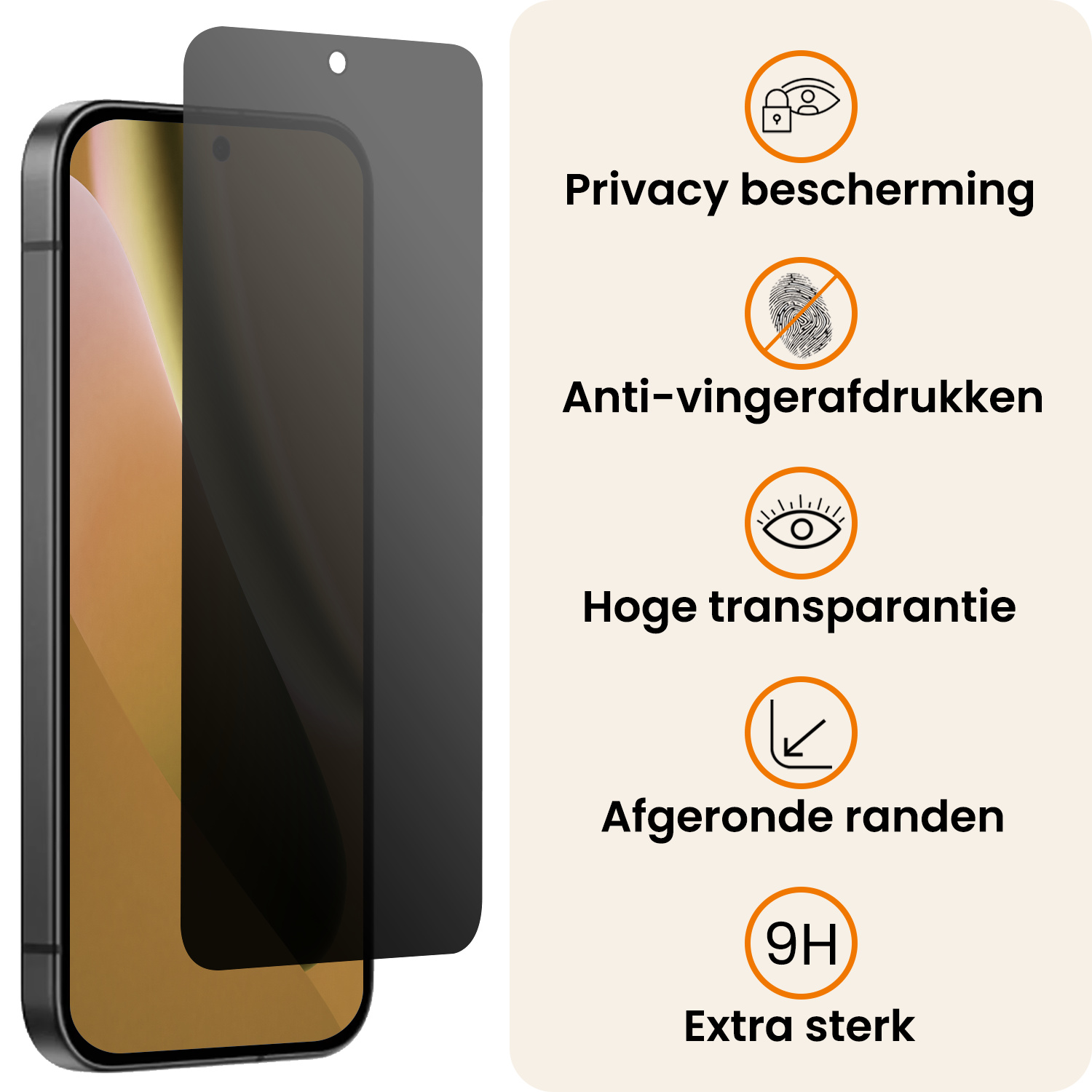 Nomfy Nomfy Google Pixel 10a Screenprotector Glas Privacy - 2 PACK