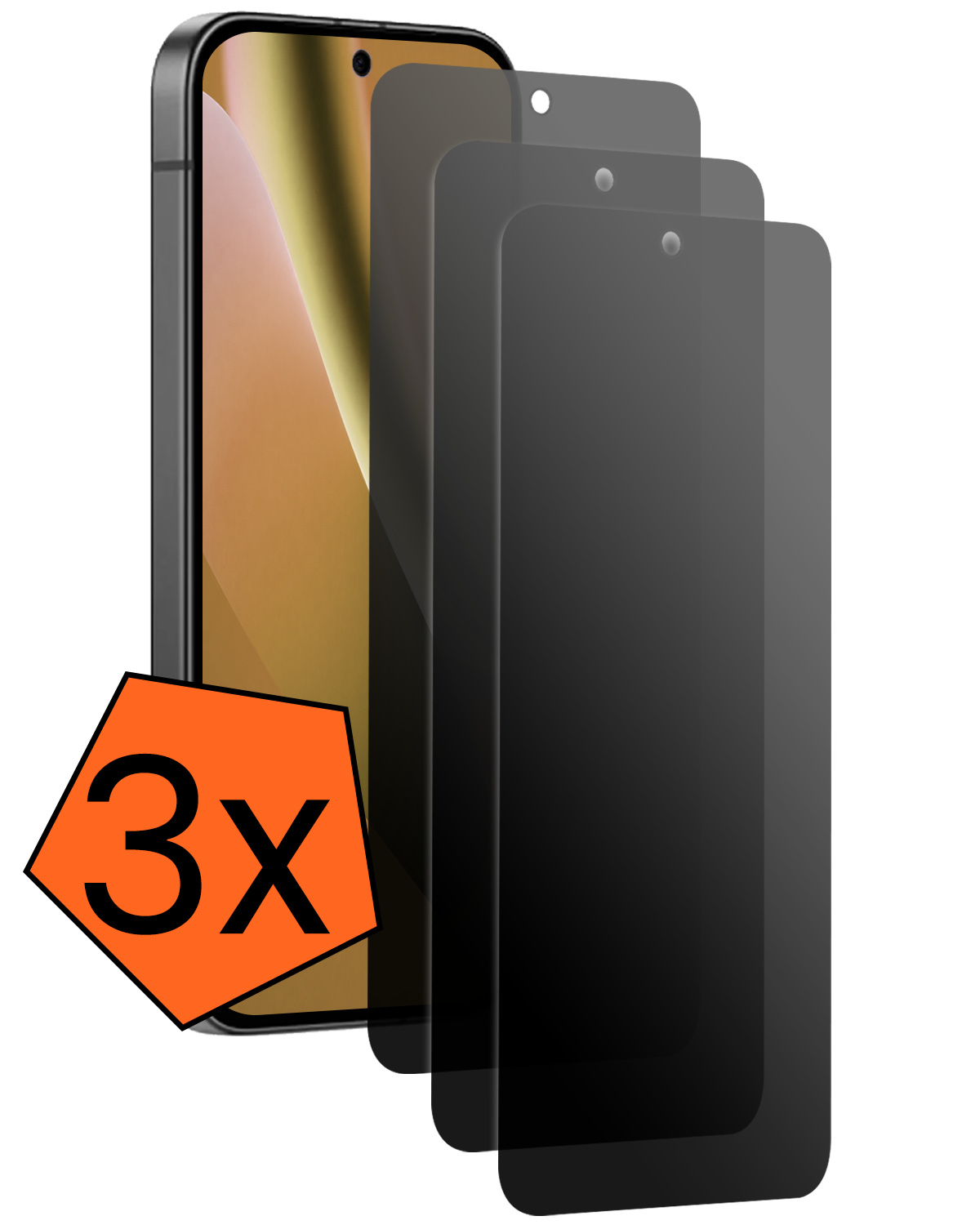 Nomfy Nomfy Google Pixel 10a Screenprotector Glas Privacy - 3 PACK