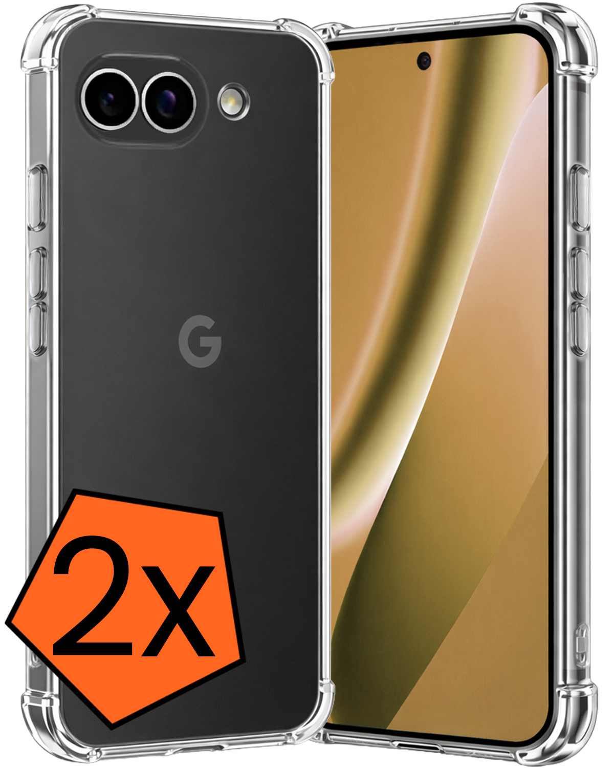 Nomfy Nomfy Google Pixel 10a Hoesje Shockproof - Transparant - 2 PACK