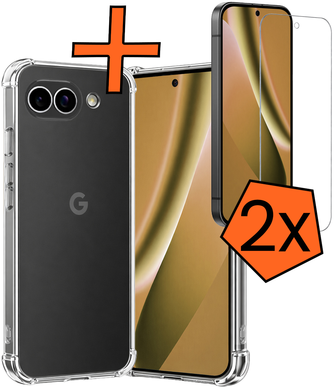 Nomfy Nomfy Google Pixel 10a Hoesje Shockproof Met 2x Screenprotector