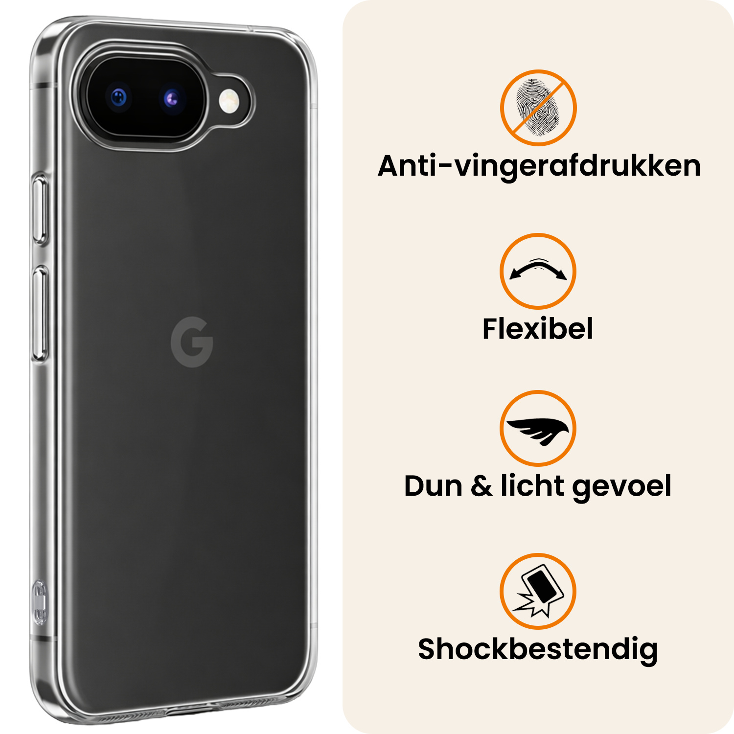 Nomfy Nomfy Google Pixel 10a Hoesje Siliconen - Transparant