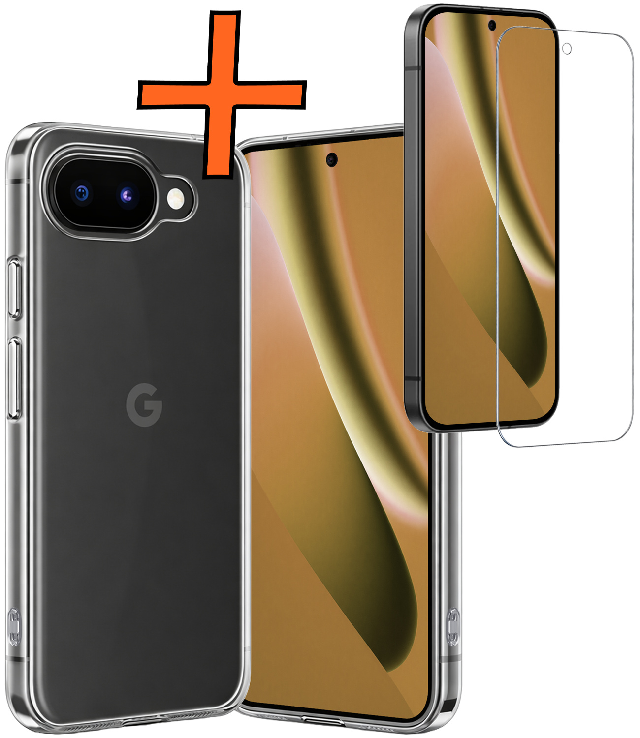 Nomfy Nomfy Google Pixel 10a Hoesje Siliconen Met Screenprotector - Transparant