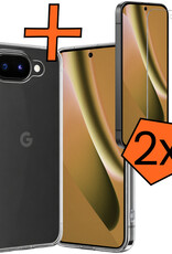 Nomfy Nomfy Google Pixel 10a Hoesje Siliconen Met 2x Screenprotector - Transparant