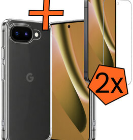 Nomfy Nomfy Google Pixel 10a Hoesje Siliconen Met 2x Screenprotector - Transparant