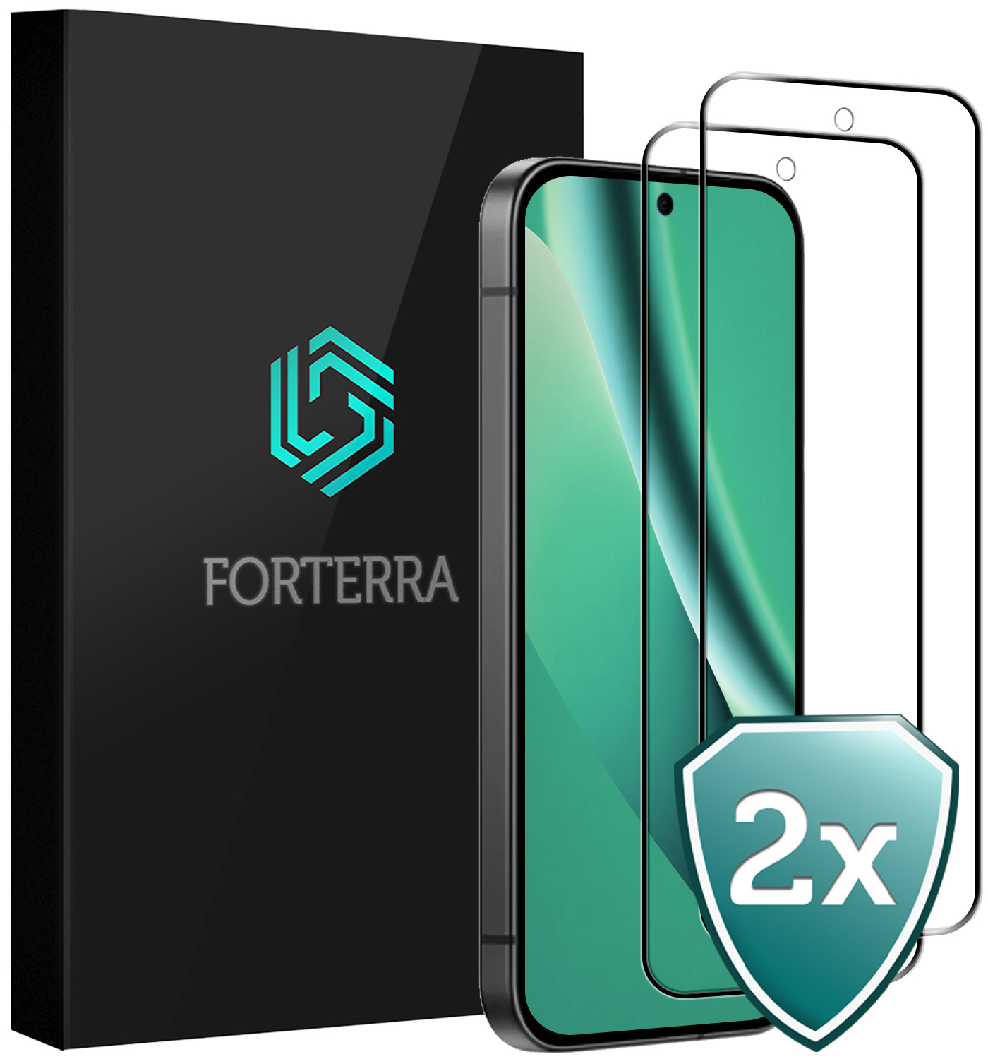 Forterra Forterra Google Pixel 10a Screenprotector Glas Full Cover - 2 PACK