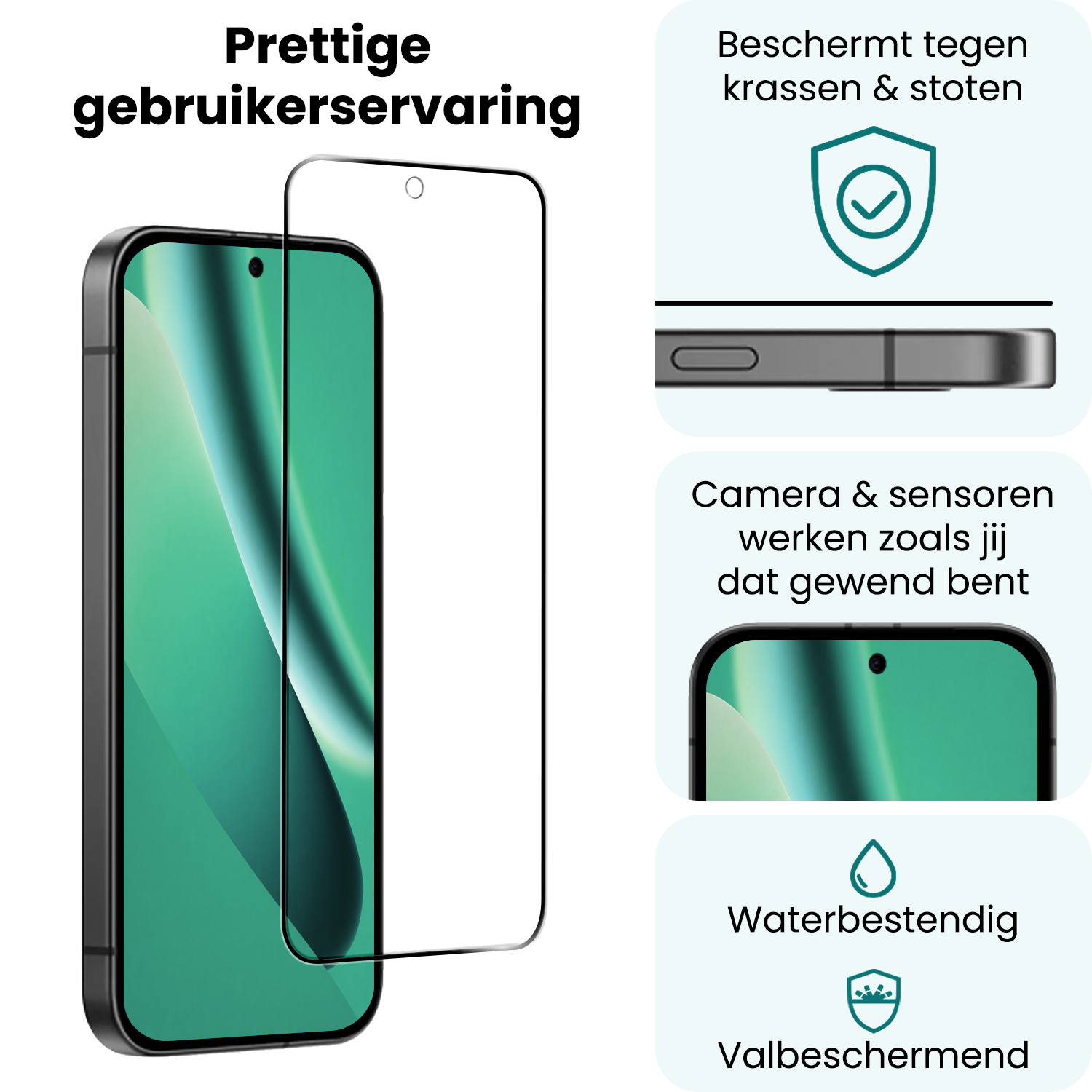 Forterra Forterra Google Pixel 10a Screenprotector Glas Full Cover - 3 PACK