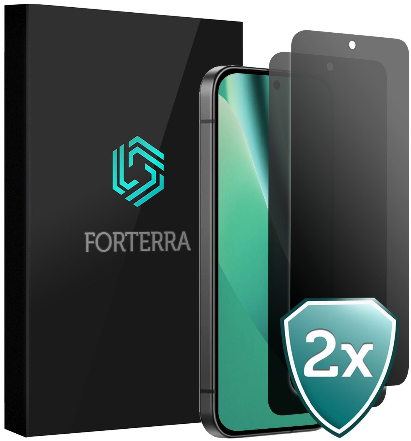 Forterra Forterra Google Pixel 10a Screenprotector Glas Privacy - 2 PACK