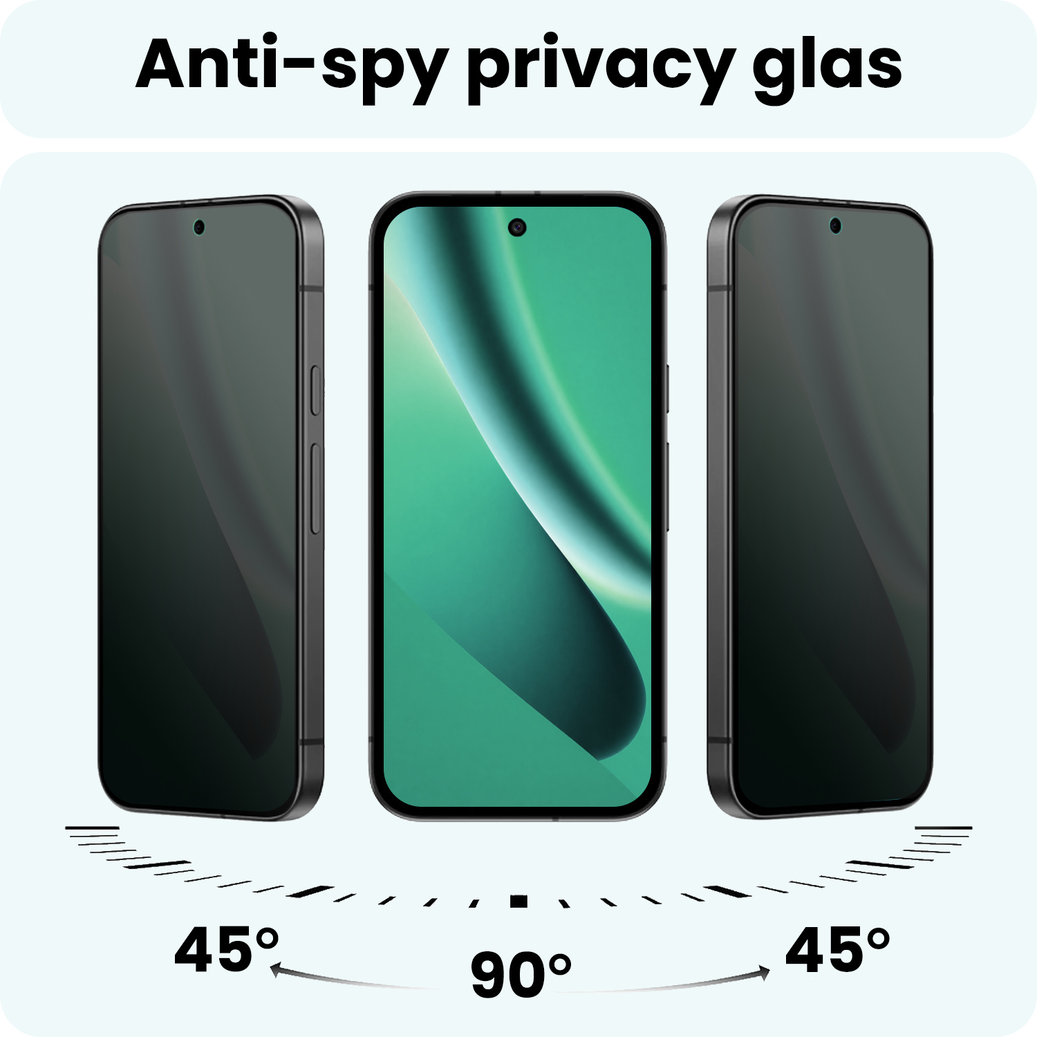 Forterra Forterra Google Pixel 10a Screenprotector Glas Privacy - 2 PACK