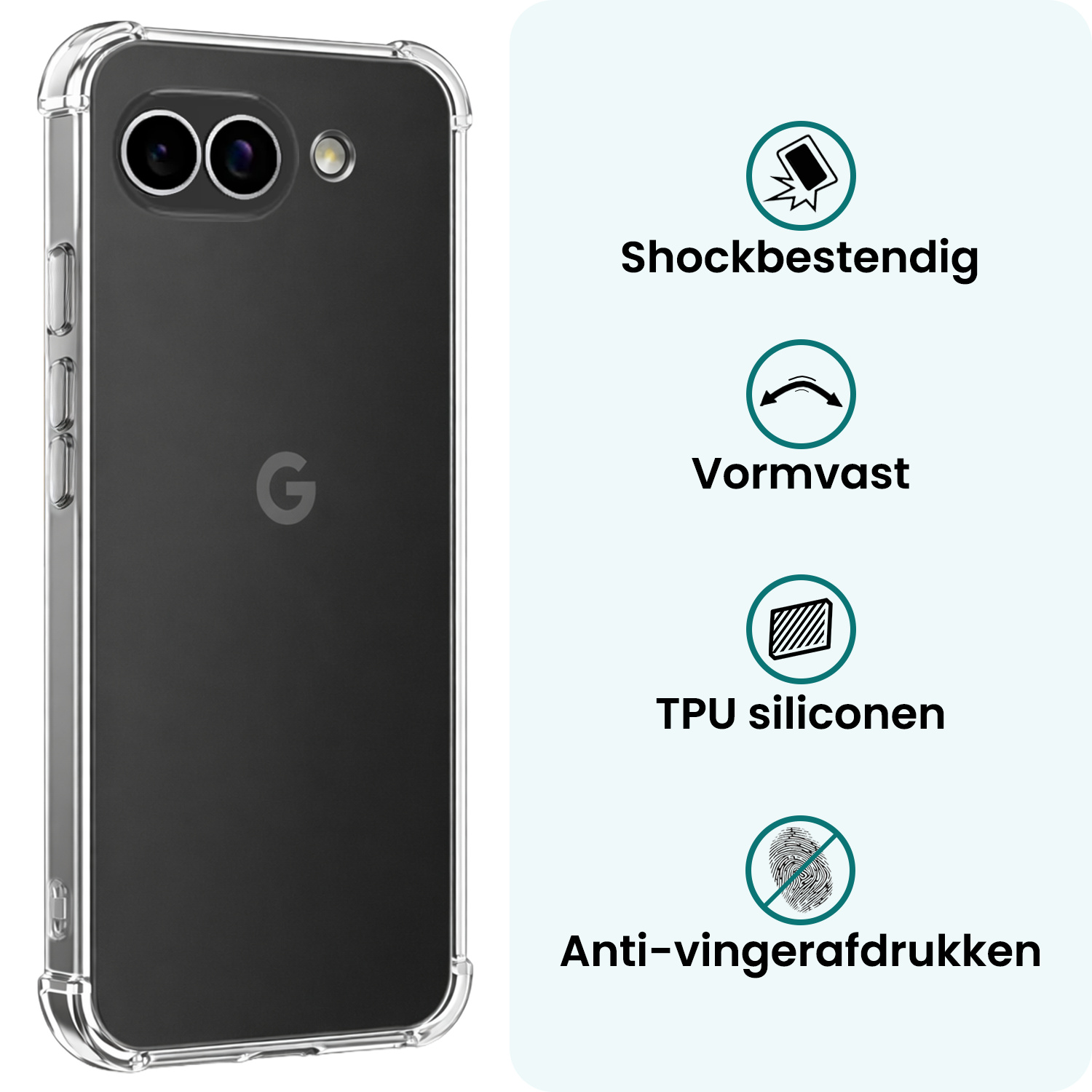 Forterra Forterra Google Pixel 10a Hoesje Shockproof Met 2x Screenprotector