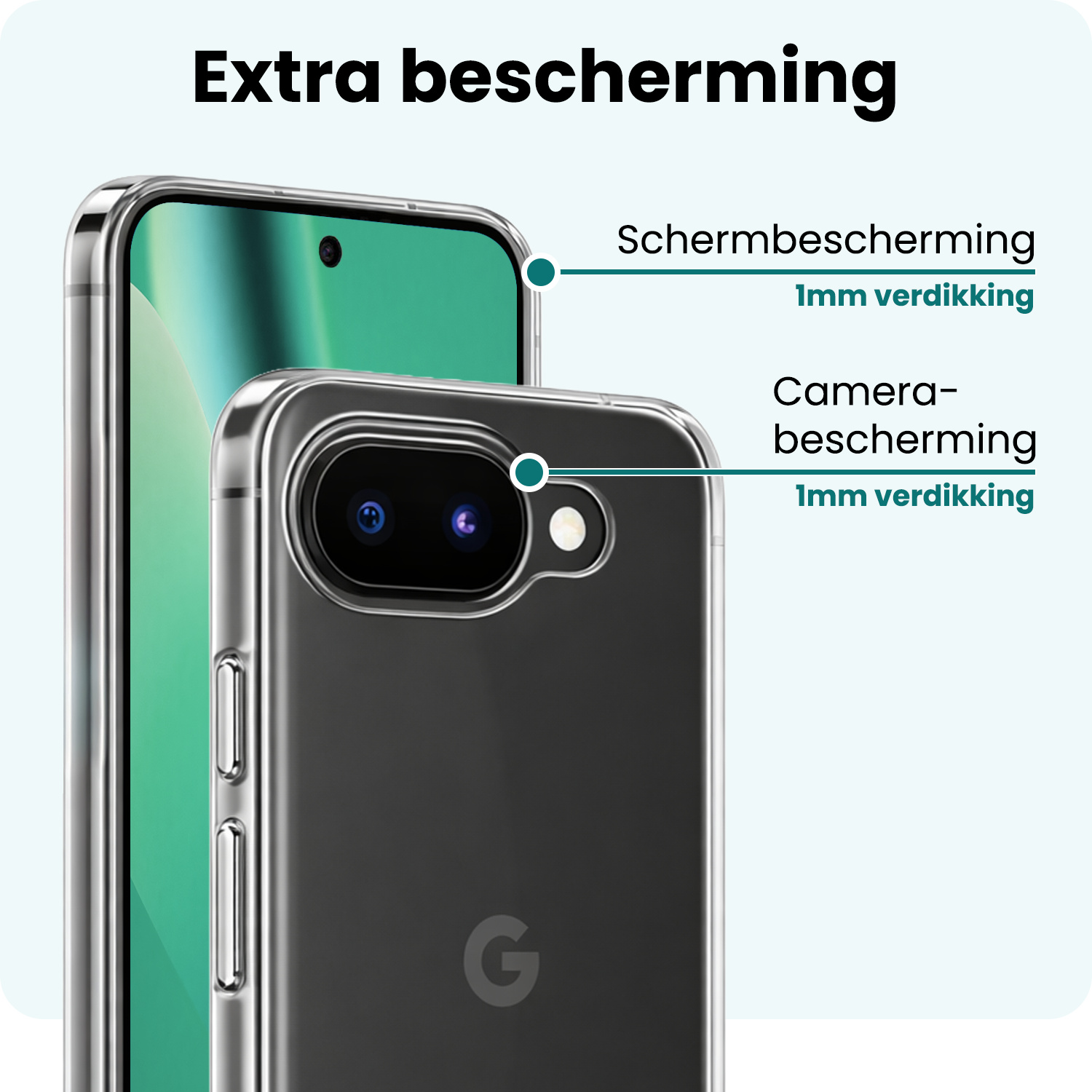 Forterra Forterra Google Pixel 10a Hoesje Siliconen - Transparant