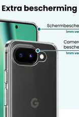 Forterra Forterra Google Pixel 10a Hoesje Siliconen Met Screenprotector - Transparant