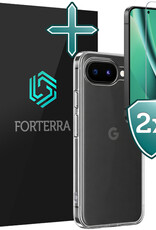 Forterra Forterra Google Pixel 10a Hoesje Siliconen Met 2x Screenprotector - Transparant