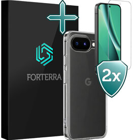 Forterra Forterra Google Pixel 10a Hoesje Siliconen Met 2x Screenprotector - Transparant