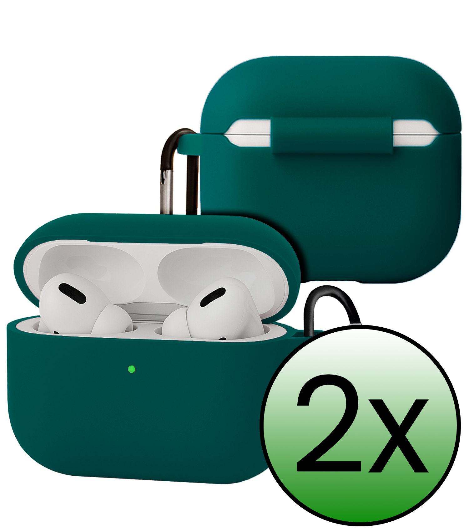 BASEY. BASEY. AirPods Pro 3 Hoesje - Petrol - 2 PACK