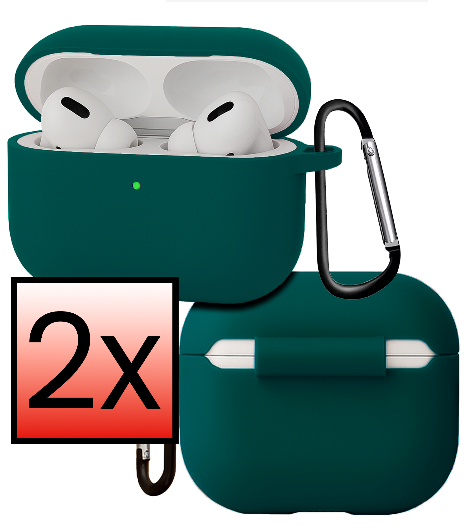 NoXx NoXx AirPods Pro 3 Hoesje - Petrol - 2 PACK