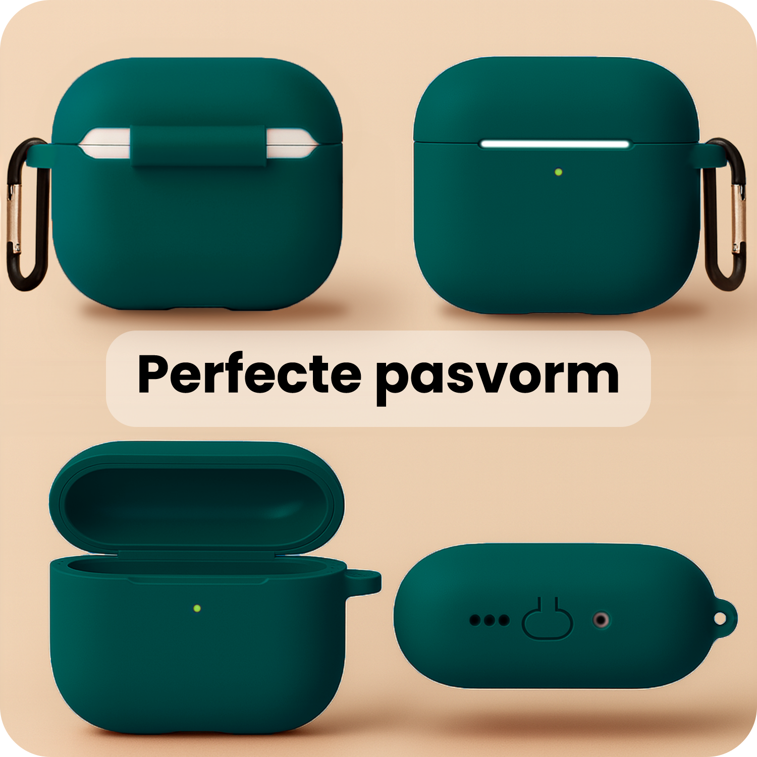 Nomfy Nomfy AirPods Pro 3 Hoesje - Petrol - 2 PACK