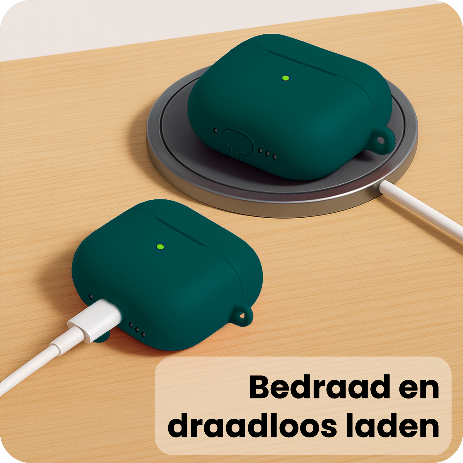 Nomfy Nomfy AirPods Pro 3 Hoesje - Petrol - 2 PACK