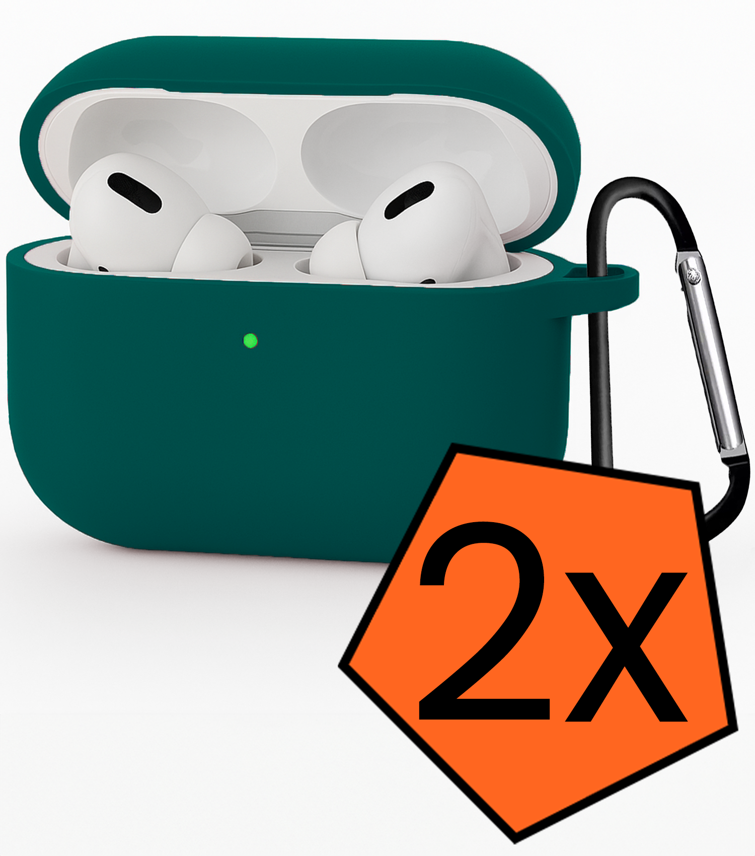 Nomfy Nomfy AirPods Pro 3 Hoesje - Petrol - 2 PACK