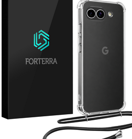 Forterra Forterra Google Pixel 9a Hoesje Transparant Shockproof Met Zwart Koord