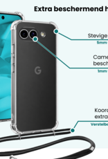 Forterra Forterra Google Pixel 9a Hoesje Transparant Shockproof Met Zwart Koord