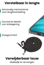 Forterra Forterra Google Pixel 9a Hoesje Transparant Shockproof Met Zwart Koord