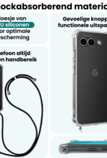 Forterra Forterra Google Pixel 9a Hoesje Transparant Shockproof Met Zwart Koord