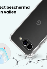 Forterra Forterra Google Pixel 9a Hoesje Transparant Shockproof Met Zwart Koord