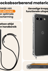 Nomfy Nomfy Google Pixel 9a Hoesje Transparant Shockproof Met Zwart Koord