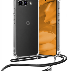 Nomfy Nomfy Google Pixel 9a Hoesje Transparant Shockproof Met Zwart Koord