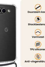 Nomfy Nomfy Google Pixel 9a Hoesje Transparant Shockproof Met Zwart Koord