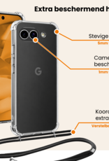 Nomfy Nomfy Google Pixel 9a Hoesje Transparant Shockproof Met Zwart Koord