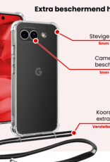 NoXx NoXx Google Pixel 9a Hoesje Transparant Shockproof Met Zwart Koord