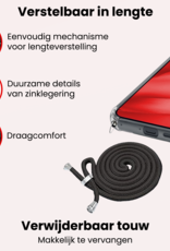 NoXx NoXx Google Pixel 9a Hoesje Transparant Shockproof Met Zwart Koord