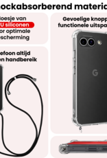 NoXx NoXx Google Pixel 9a Hoesje Transparant Shockproof Met Zwart Koord
