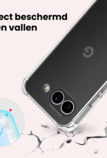 NoXx NoXx Google Pixel 9a Hoesje Transparant Shockproof Met Zwart Koord