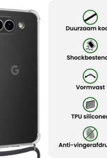 BASEY. BASEY. Google Pixel 9a Hoesje Transparant Shockproof Met Zwart Koord