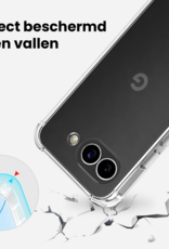 BASEY. BASEY. Google Pixel 9a Hoesje Transparant Shockproof Met Zwart Koord