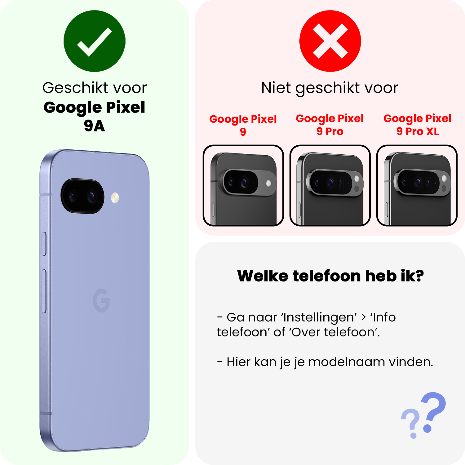BASEY. BASEY. Google Pixel 9a Hoesje Transparant Shockproof Met Zwart Koord