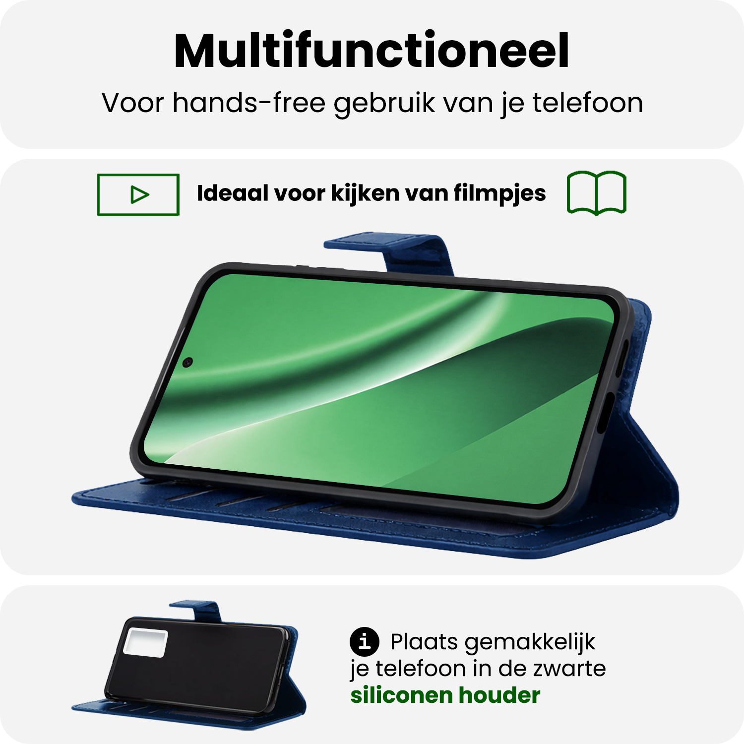 BASEY. BASEY. Google Pixel 10a Hoesje Bookcase - Donkerblauw